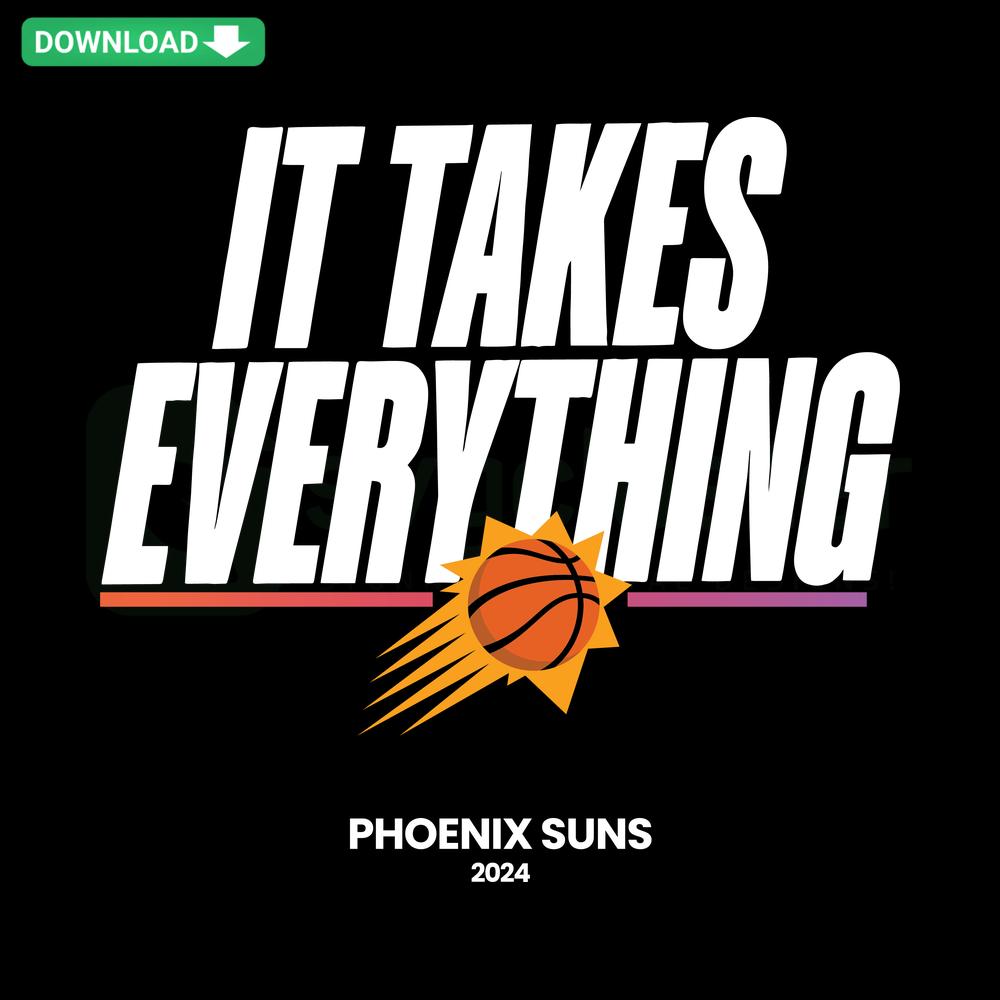 Phoenix Suns 2024 NBA Playoffs SVG, premium digital download for designers featuring iconic basketball graphics and team colors.