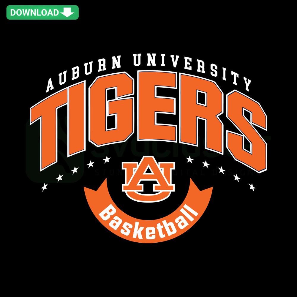 Auburn University Tigers basketball stars SVG, digital download, Cricut design, sports graphic, vector art, cutting files.