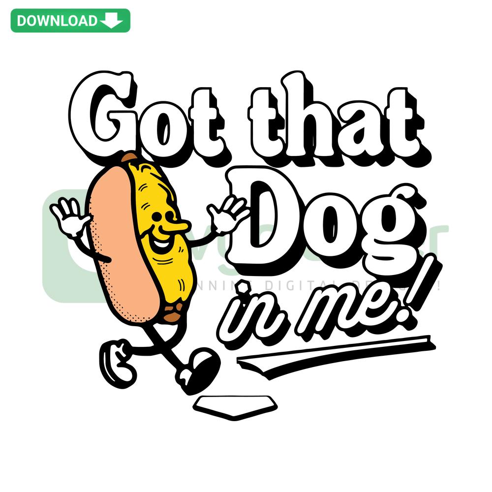 Cincinnati Reds SVG Design Got That Dog In Me for Cards, Digital Download, Red Logo, Baseball-Themed Template.