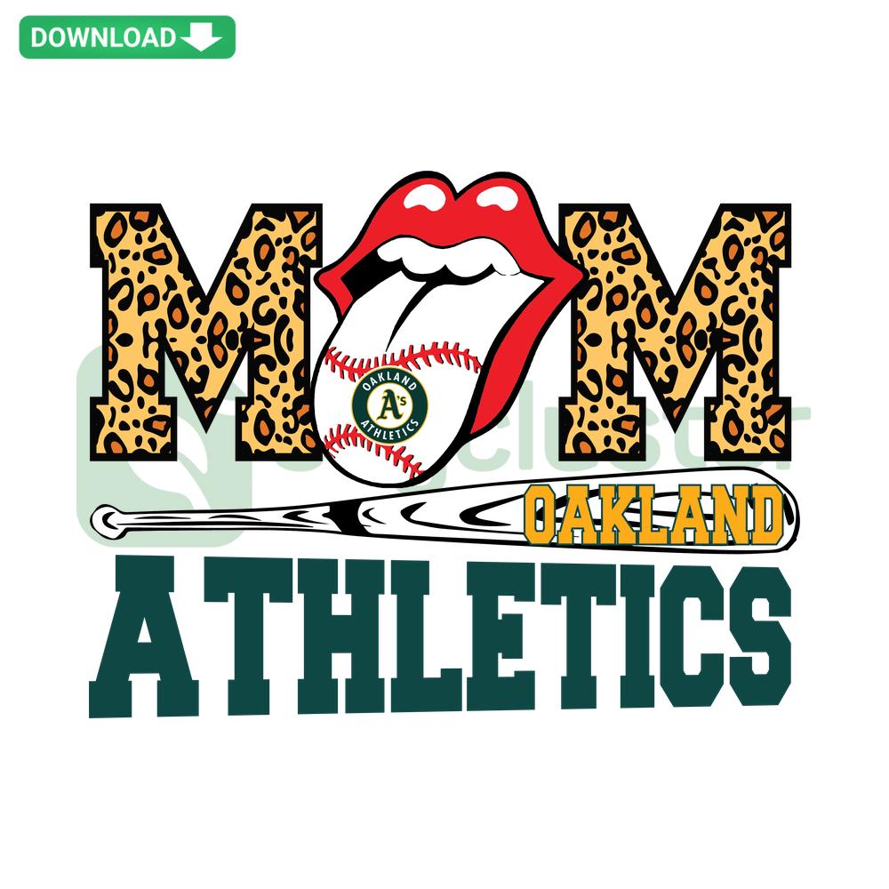 Oakland Athletics Mom SVG Design, Instant Downloadable Files, Baseball Team Logo, DIY Crafts, Sports Fan Digital Art