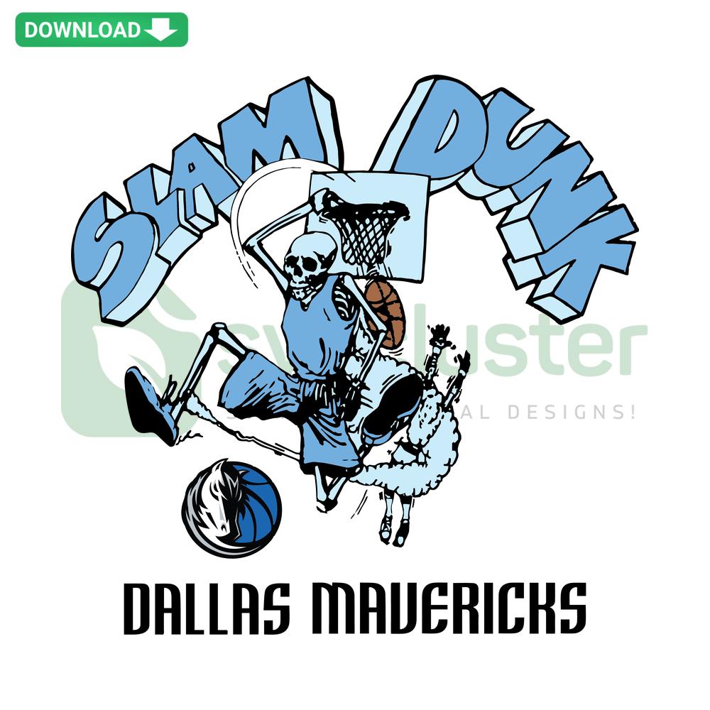 Dallas Mavericks Slam Dunk SVG, digital download, high-quality design featuring dynamic basketball action, perfect for crafting projects.