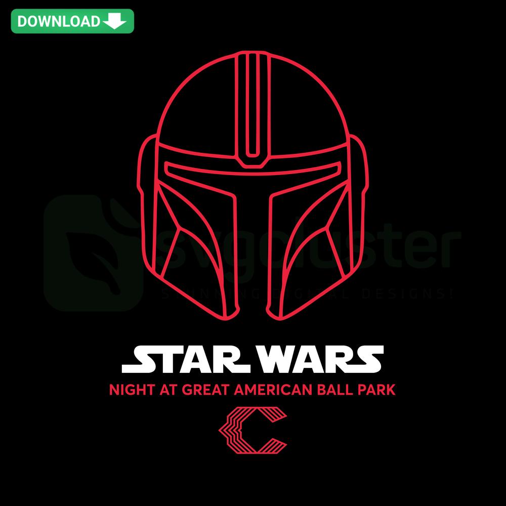 Star Wars Cincinnati Reds Baseball SVG: Unique Cricut Digital Design, Seamless Download for DIY Crafts and Projects.