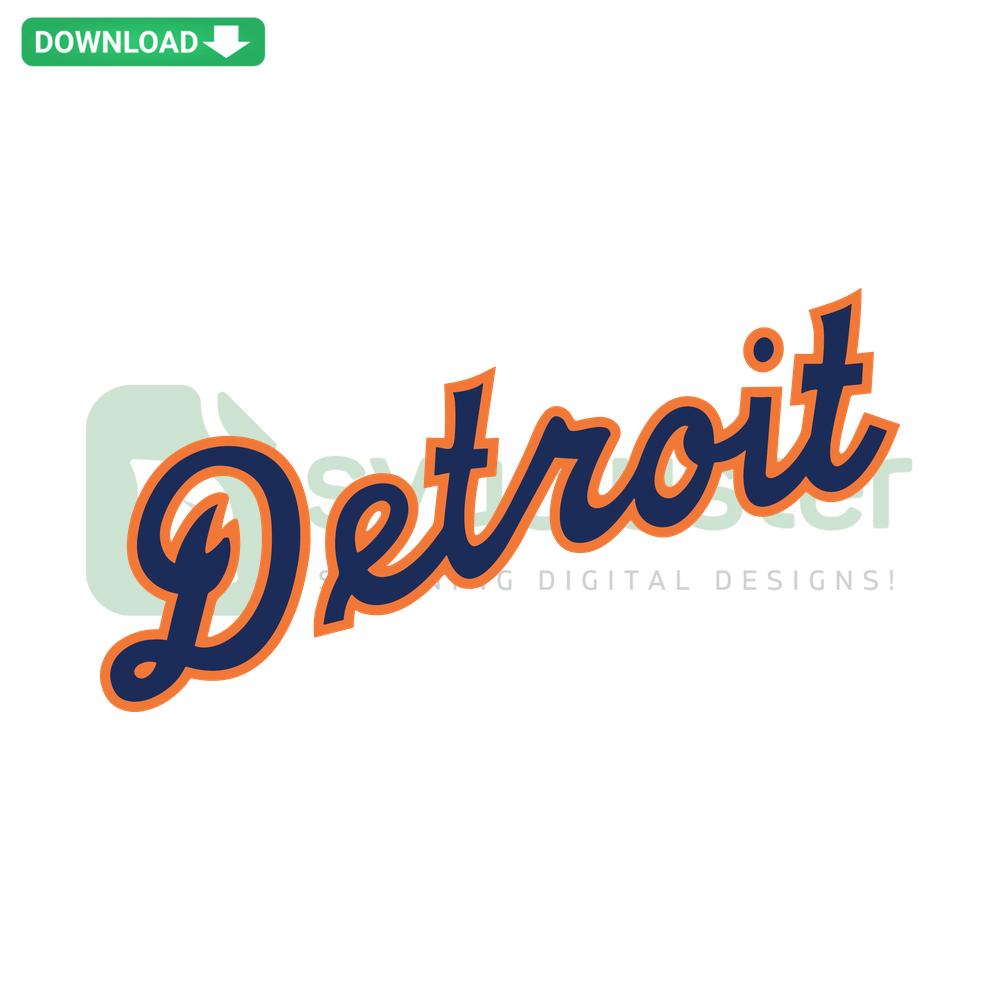 Detroit Tigers Wordmark SVG Digital Download for Cricut, Current Team Logo, Instant Cut File, Sports Design, MLB Baseball.