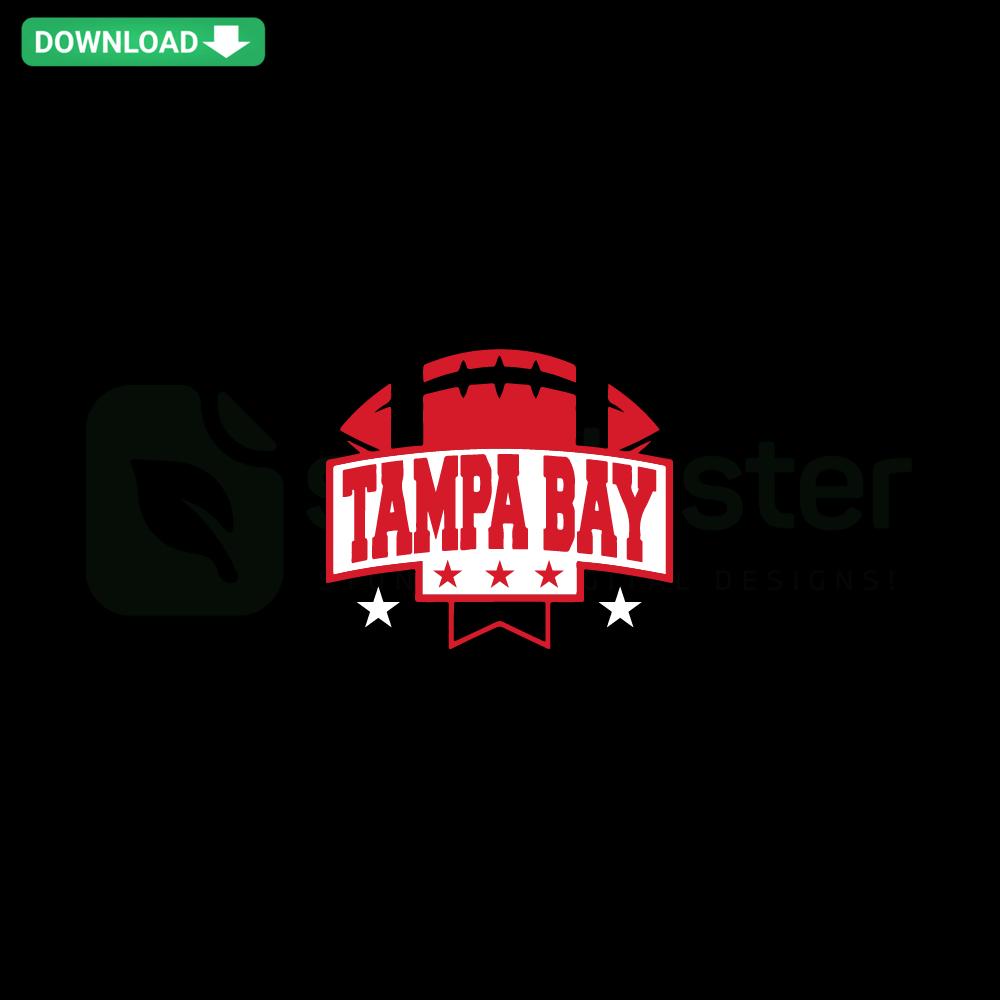 Tampa Bay Football Stars SVG Design: Illustrated football helmet, player silhouettes, team colors. Printable SVG for crafts and decor.