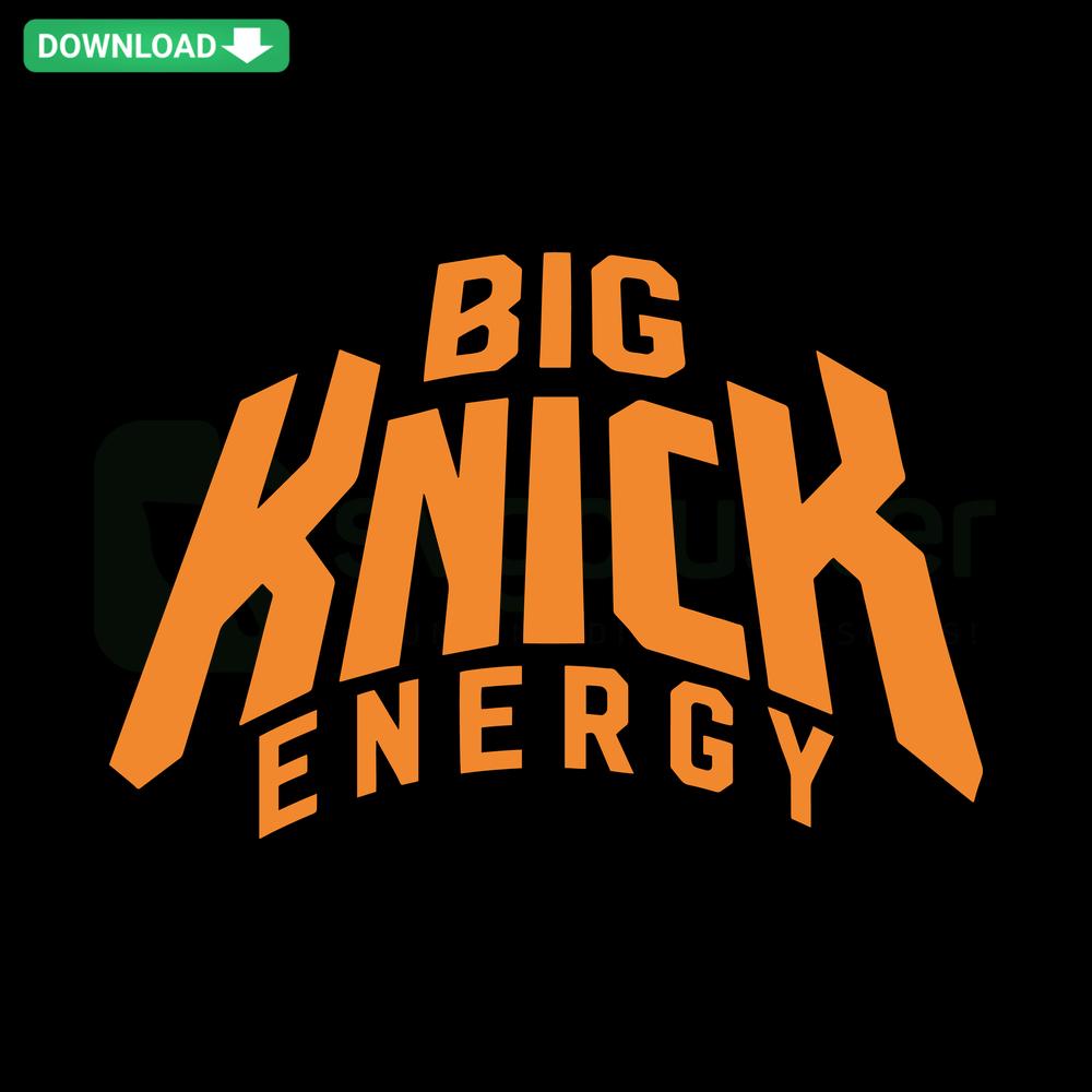 Retro Big Knick Energy NBA Basketball SVG, Vintage Typography Design for Wall Art, Digital Download, SVG File.