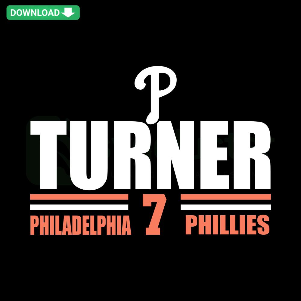 Trea Turner Philadelphia Phillies MLB Baseball SVG, digital artwork featuring player silhouette and team logo, instant download.