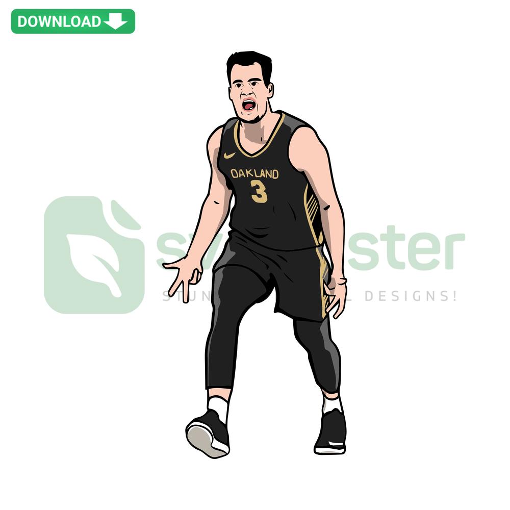 Jack Gohlke Basketball Player SVG, NCAA Oakland Golden Grizzlies Printable, Downloadable Basketball Art, SVG Files