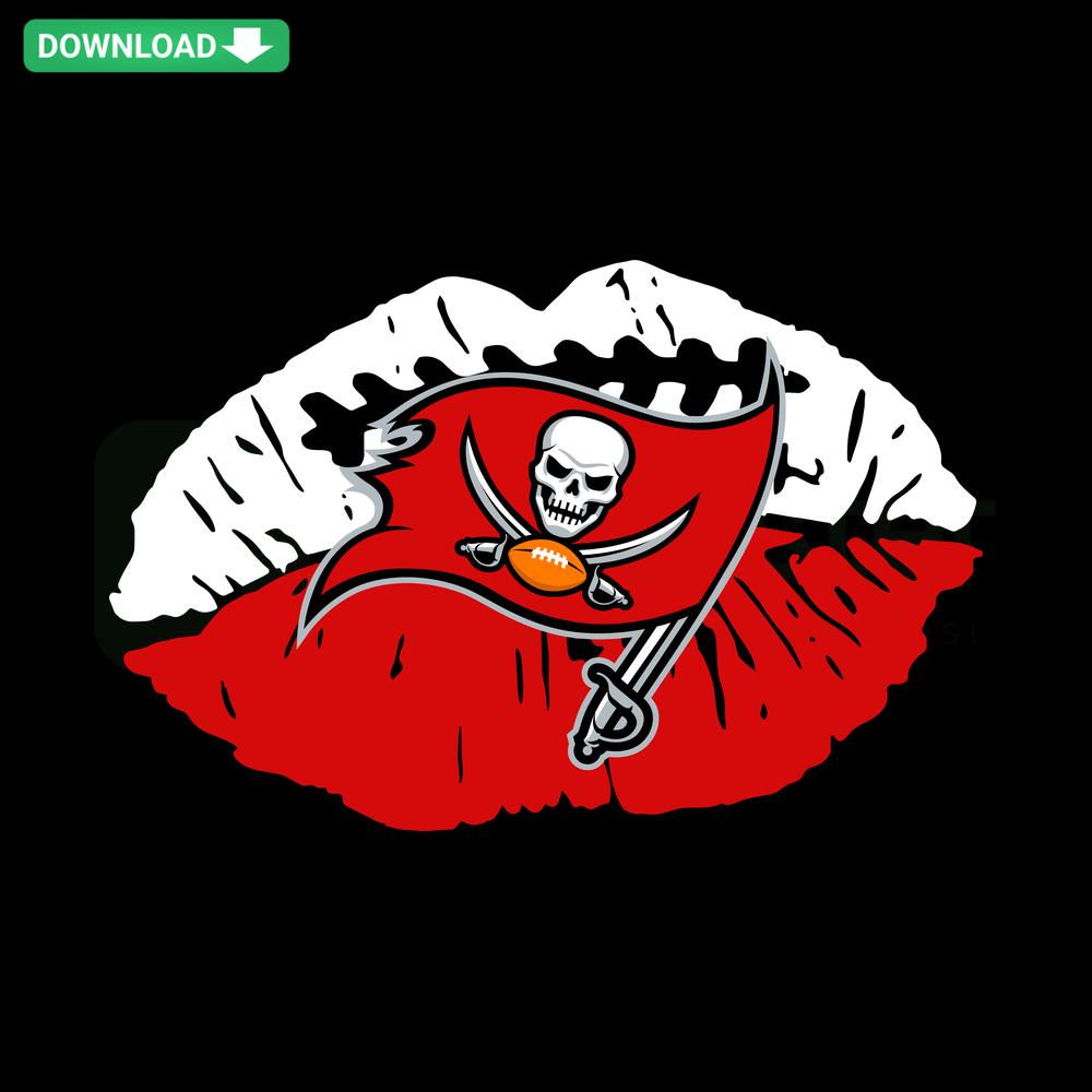 Tampa Bay Buccaneers lips SVG design; bold Buccaneers logo, perfect for digital download, NFL fans, SVG crafting.templates