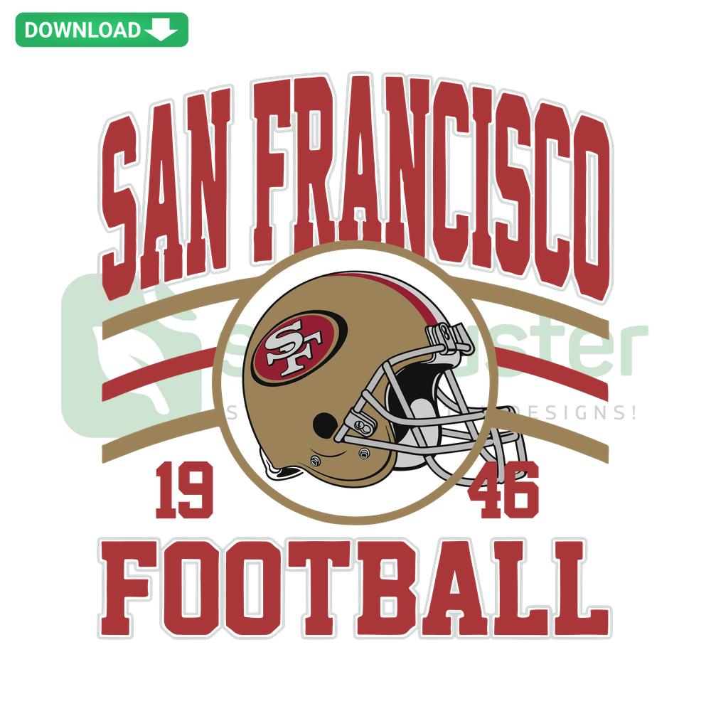 Vintage San Francisco Football Est 1946 SVG Vector, Retro Typography Design for Digital Download, Perfect for Sports Fans