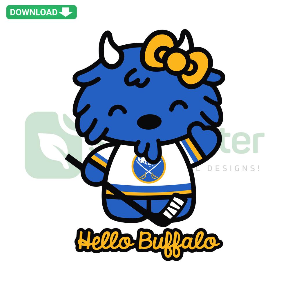 Hello Buffalo NHL Hockey SVG, Premium SVG Graphics, Digital Download, Team Logo Design, Sport Fan Art, Buffalo Hockey Graphics
