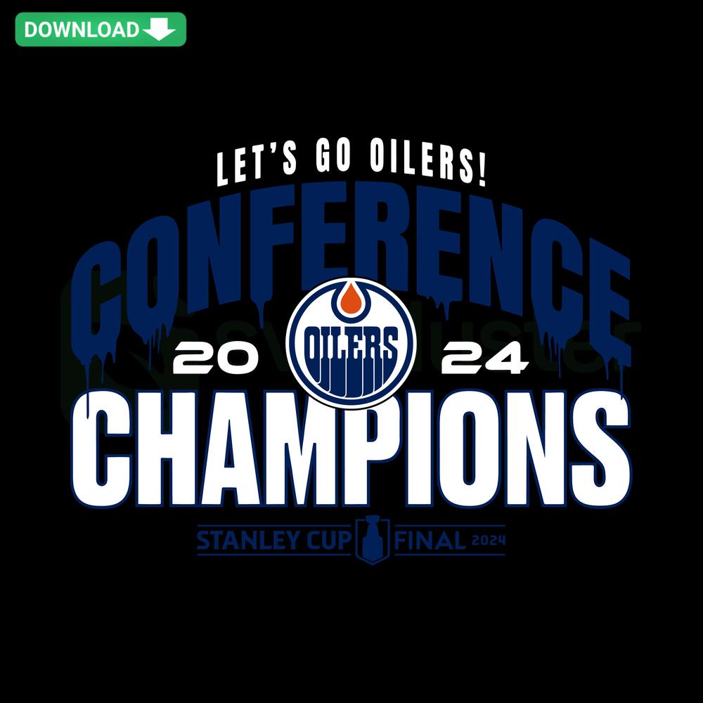 Edmonton Oilers Playoffs Western Conference Champs SVG, Card Template, blue/orange team logo design, digital download