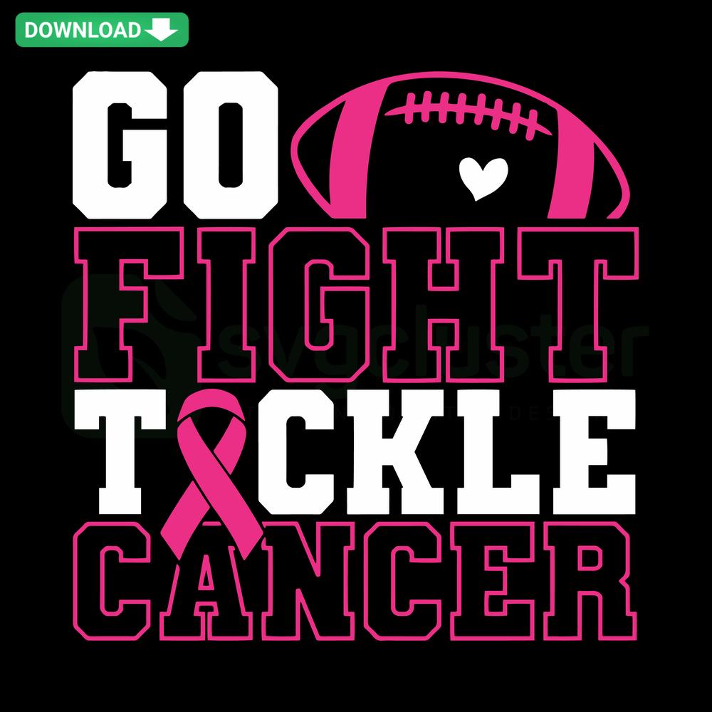Pink Ribbon Football SVG for Fighting Cancer - Ideal for Cricut & Silhouette Projects