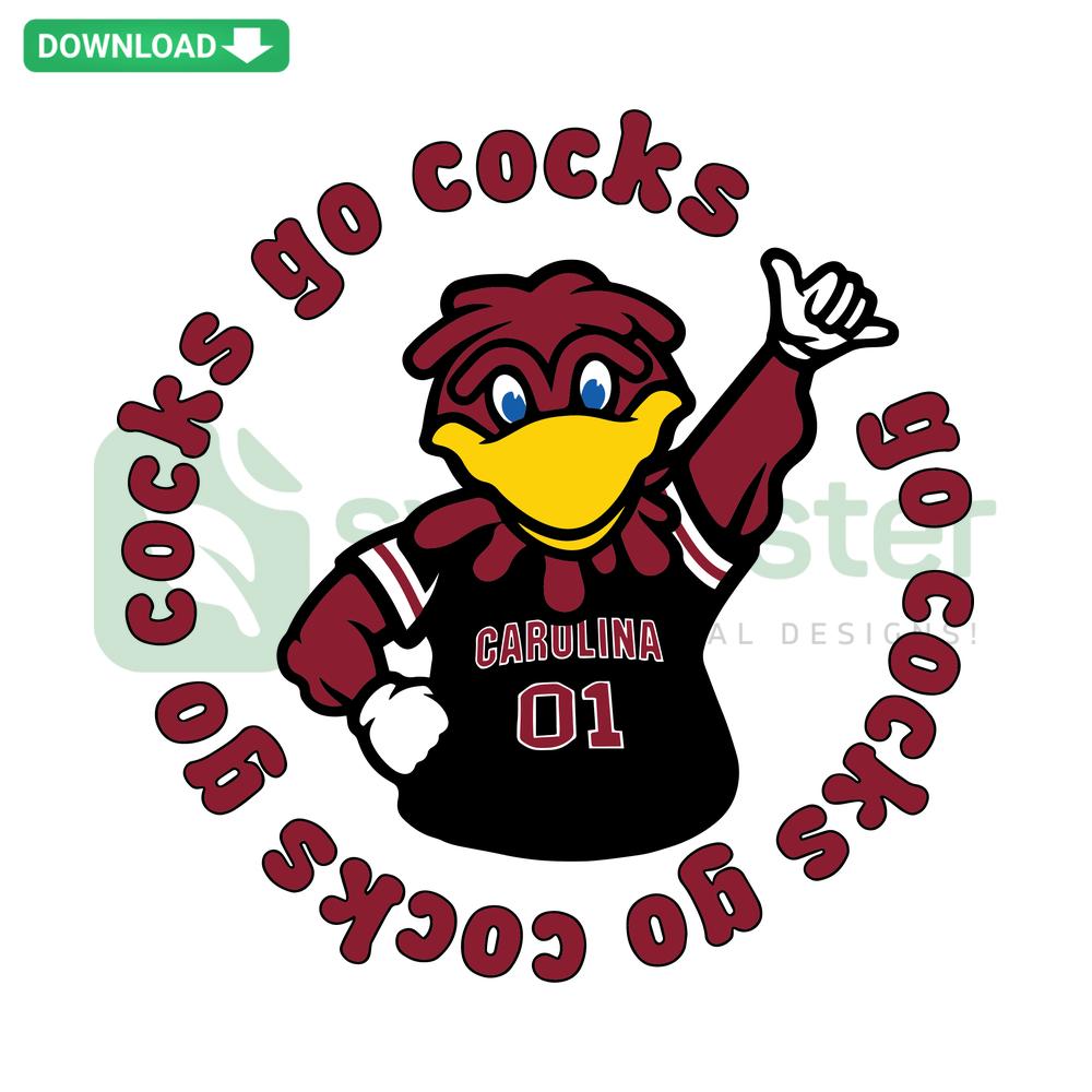 Go Cocks South Carolina Gamecocks NCAA SVG, Sports Logo Design, Printable Digital File, Fan Merchandise, DIY Crafting Material