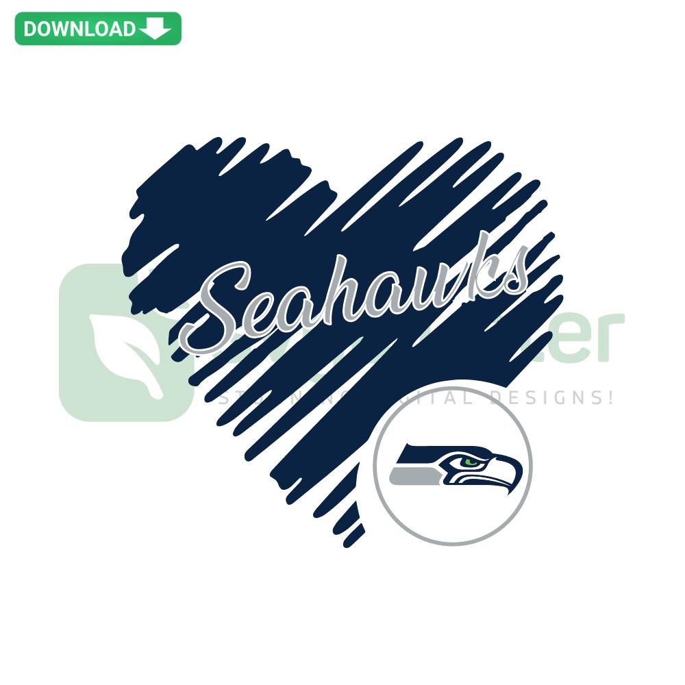 Seattle Seahawks Heart SVG Design, Digital Download, Vector Art, Seahawks Logo, Football Team Graphics, Seahawks SVG
