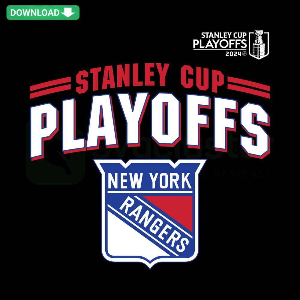 New York Rangers 2024 Stanley Cup Playoffs SVG, Instant Download for Cricut, Blue and Red Logo Design, Hockey Fan Craft File