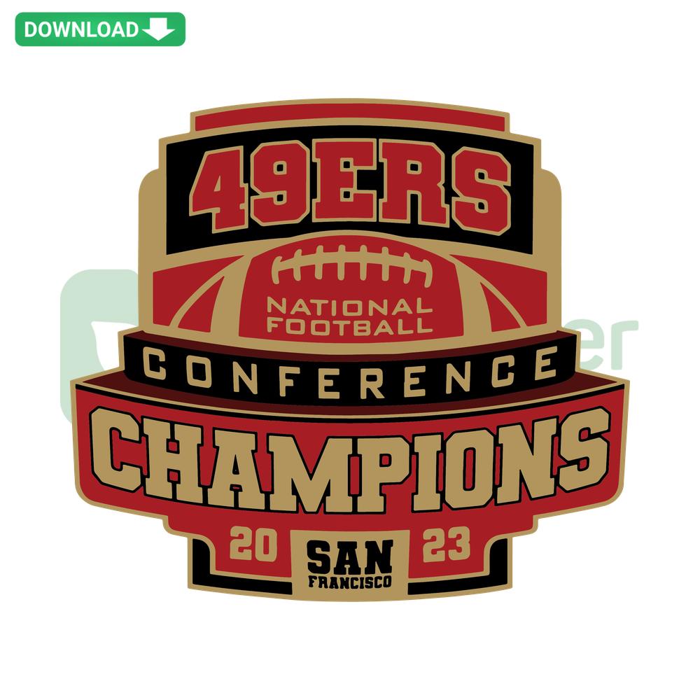 49ers NFC Champs 2023 SVG, San Francisco Football Team Logo, Vibrant Design, SVGCluster Digital Asset for Cricut Crafts