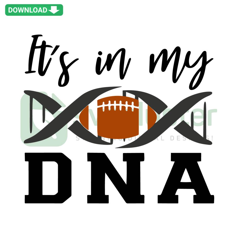 Sample football DNA SVG design applied on custom apparel