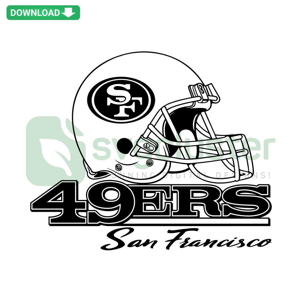 49ers San Francisco Helmet SVG Graphic for Cricut, Premium Digital Download, Football Design, Red Gold Team Logo, Cut File