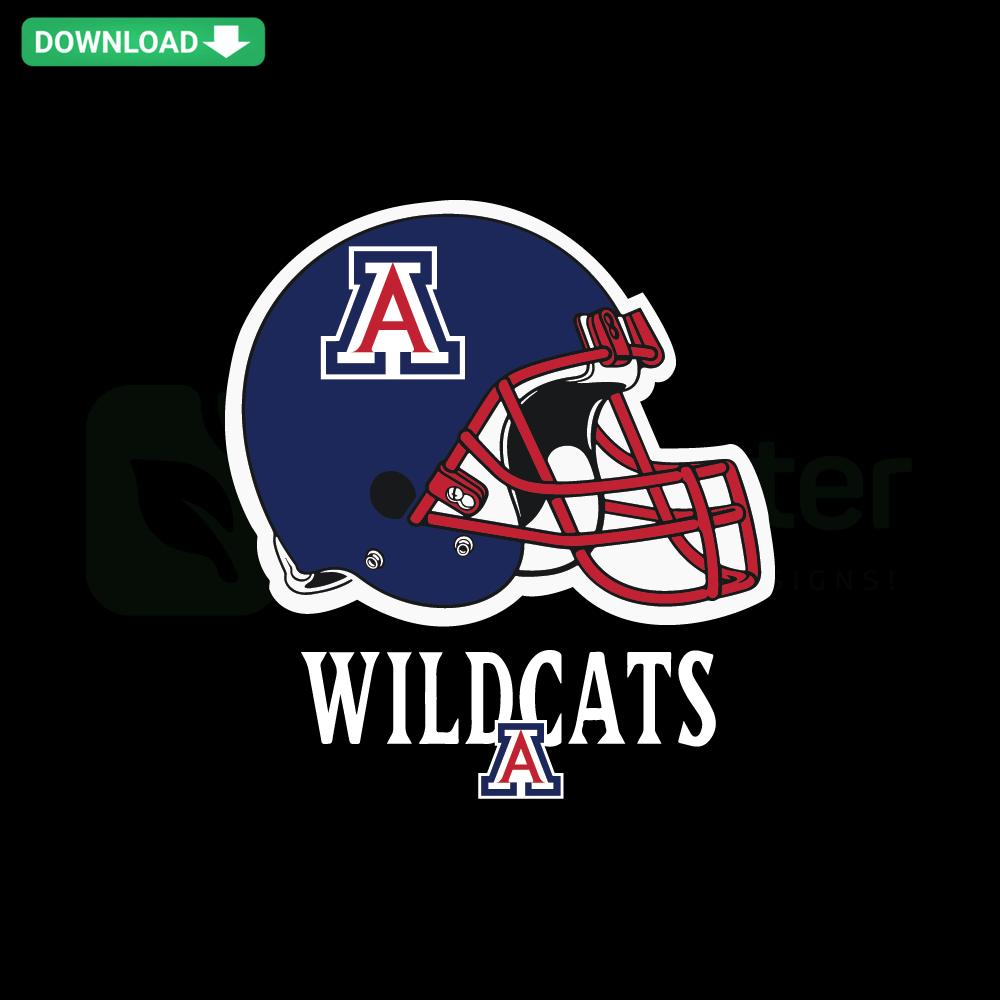 Arizona Wildcats Helmet SVG, featuring official logo on helmet design, perfect for wall art; high-quality SVG files.