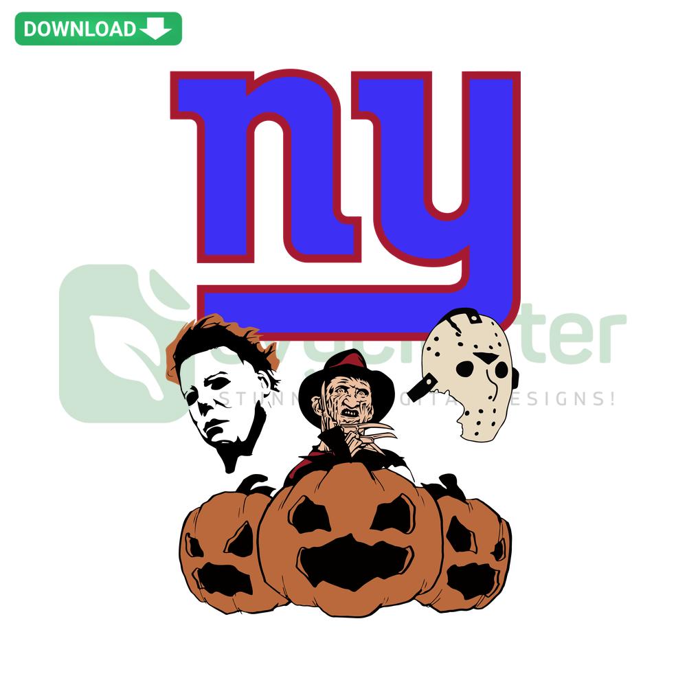 New York Giants Halloween Michael Myers SVG, featuring horror theme design for Cricut and Silhouette crafting.