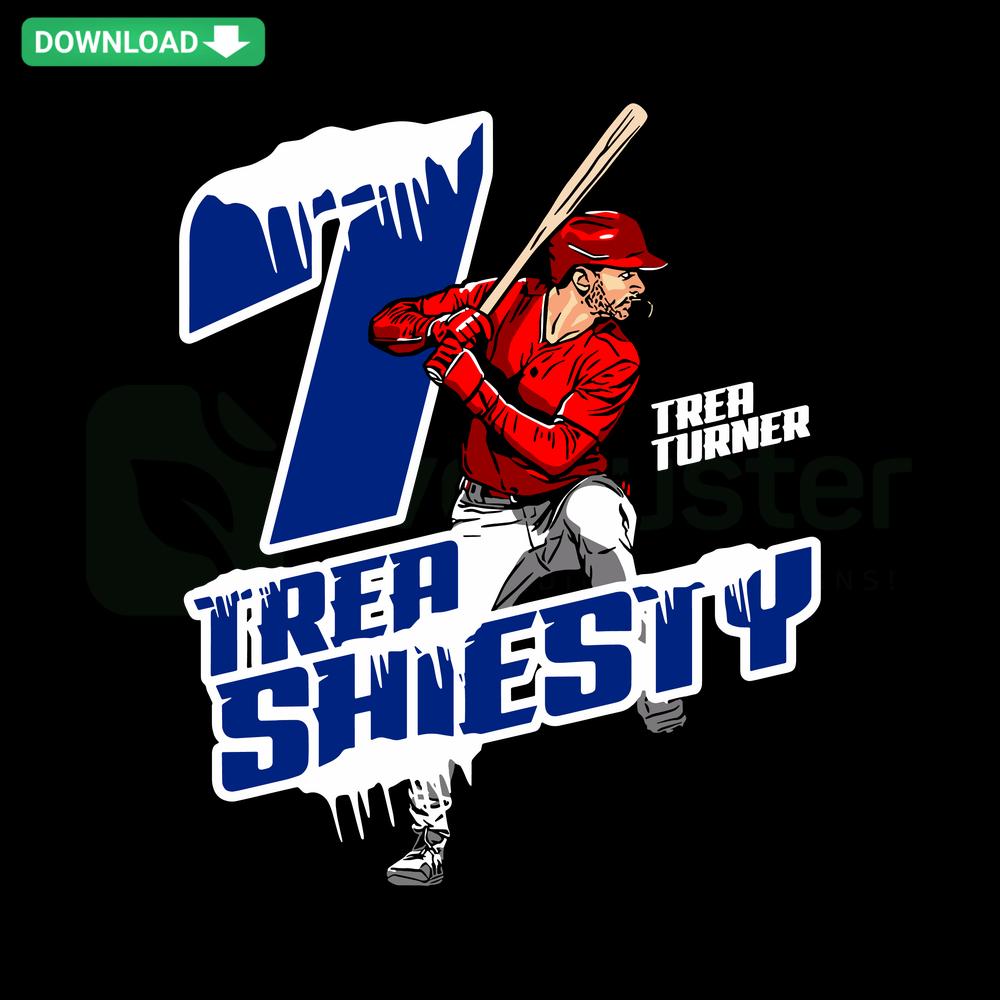 Philadelphia Phillies Trea Turner SVG, Cricut Digital Files featuring baseball graphics and Trea Shiesty design elements.