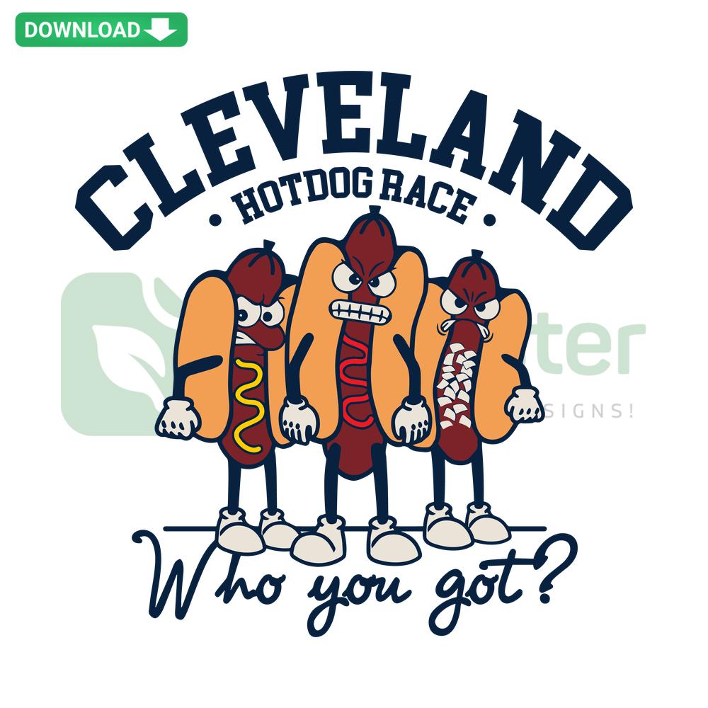 Cleveland Hotdog Race Oatmeal Baseball SVG, Cricut Ready, Digital Download, Craft Project, Sports Theme, Vector Design