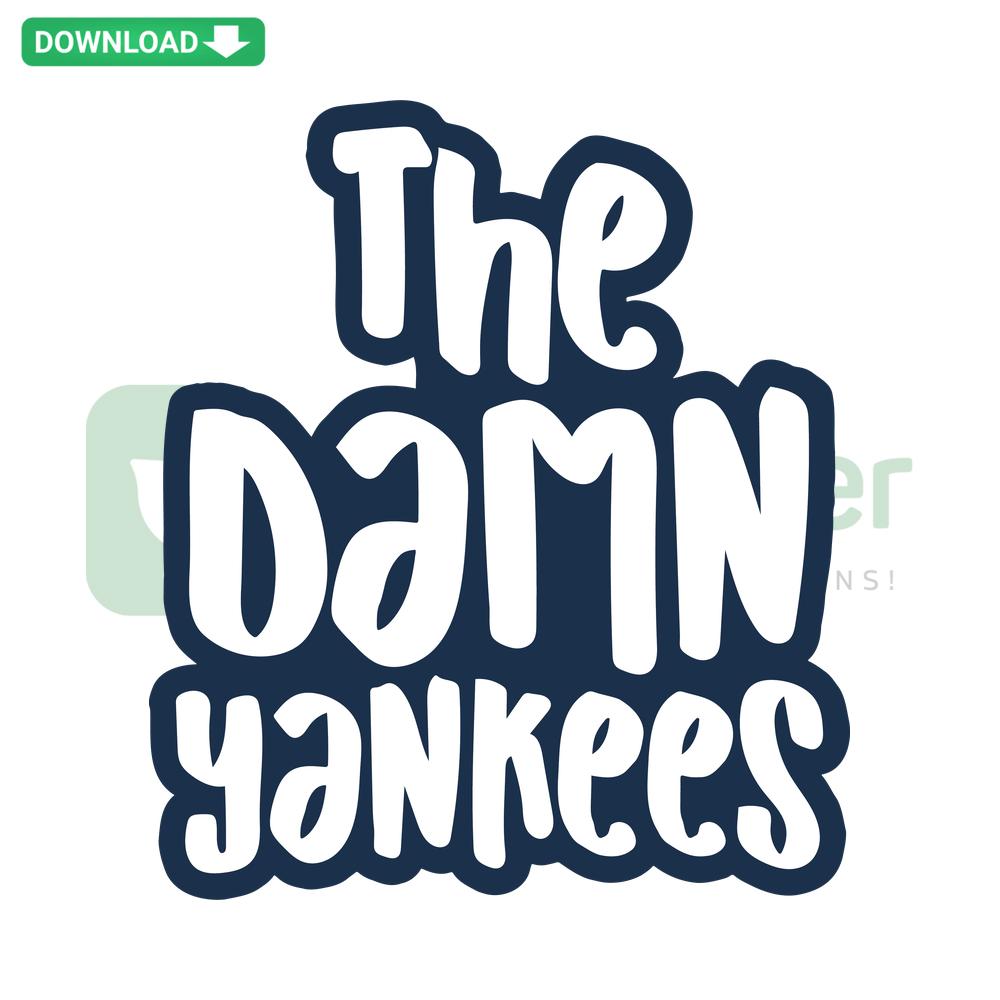 Damn Yankees Baseball New York SVG, premium design featuring baseball elements, perfect for sports fans and crafters.