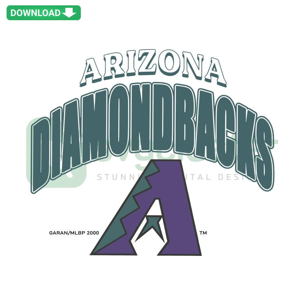 Arizona Diamondbacks 1998 SVG File for Cricut, Silhouette; baseball logo design, perfect for DIY sports-themed crafts.