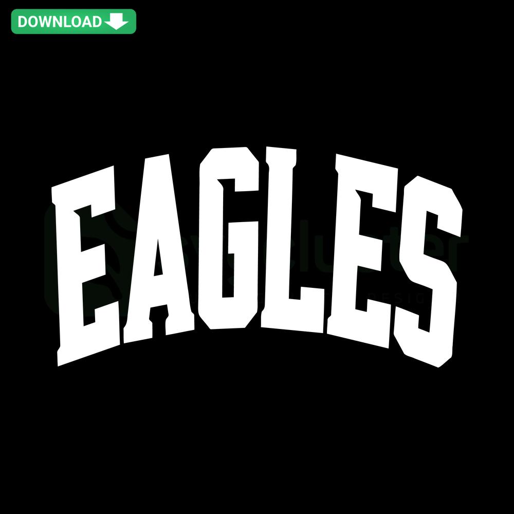 Eagles Football SVG Digital Cricut Download: Bold eagle logo, football graphics, green team colors, printable sports assets