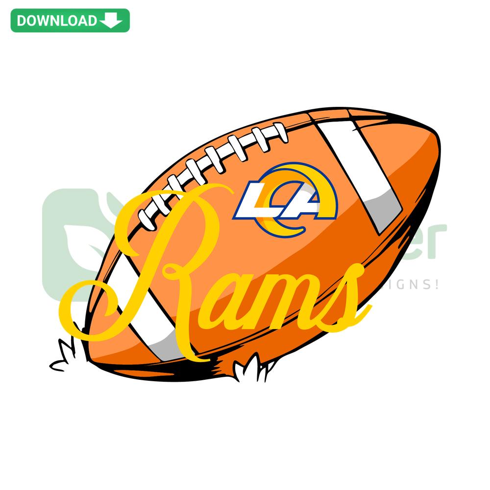 Los Angeles Rams Football SVG Digital Download with team logo, blue and gold colors, ideal for Cricut projects.