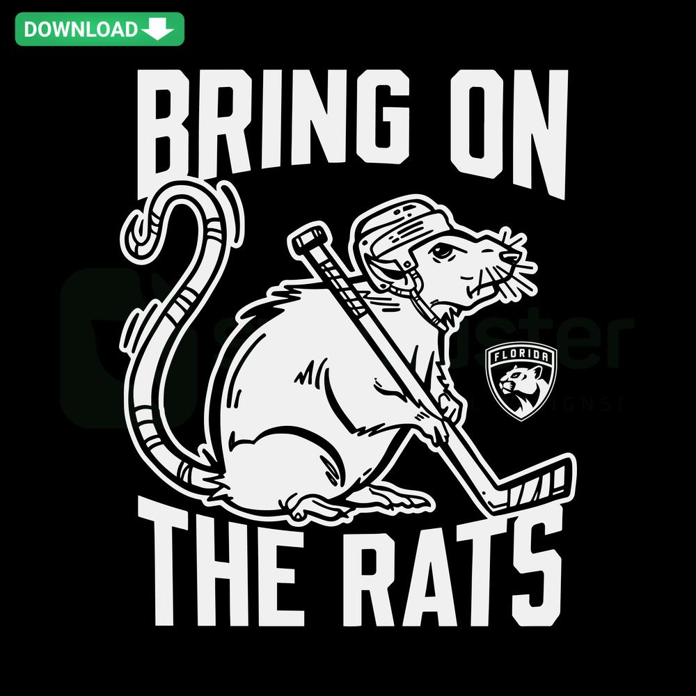 Florida Panthers Bring On the Rats Hockey SVG Cut Files featuring team logo with rat graphic in bold, striking design.