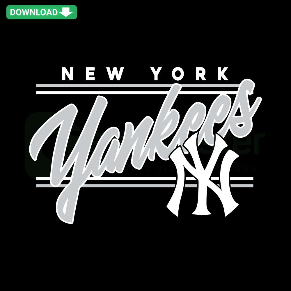 New York Yankees Vintage Logo SVG, Custom Digital Download, Retro MLB Team Design, High-Quality SVG Files for Cutting Machines