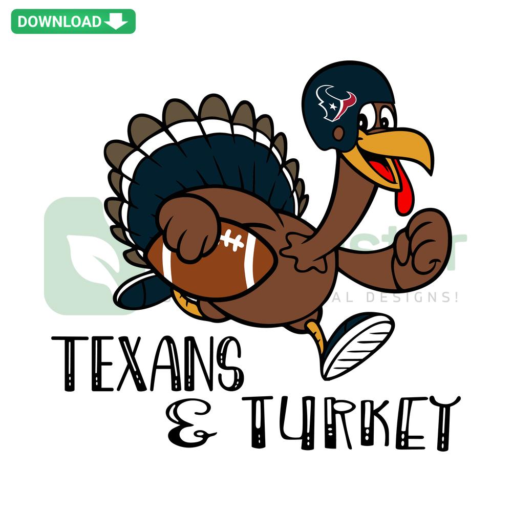 Texas Turkey Football SVG Graphic Design - Premium Digital Download, Thanksgiving Sports SVG, Festive Football Art for Crafts.