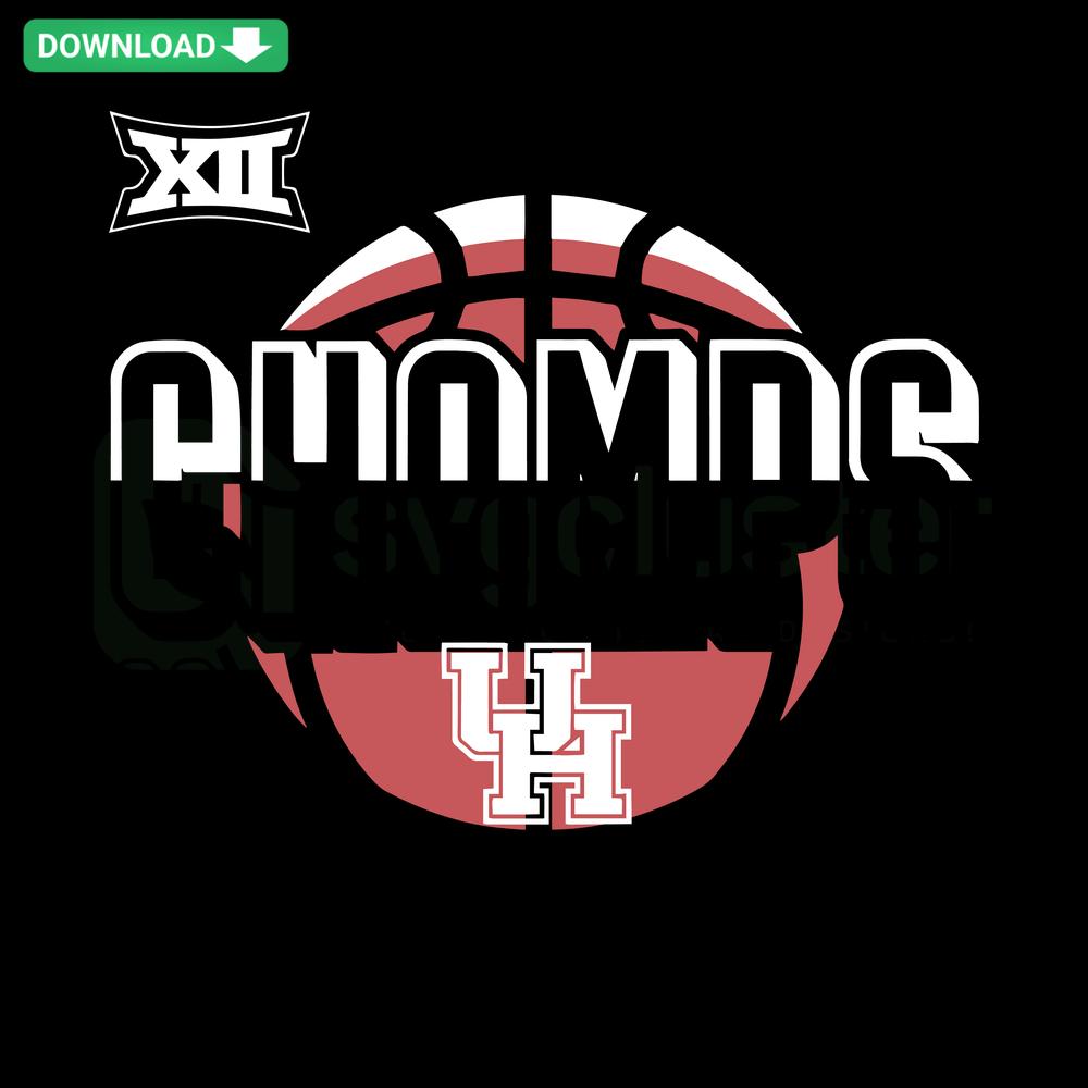 Houston Cougars 2024 Big 12 Champs SVG, Mens Basketball Champions Design, Cricut Template, Cutting File