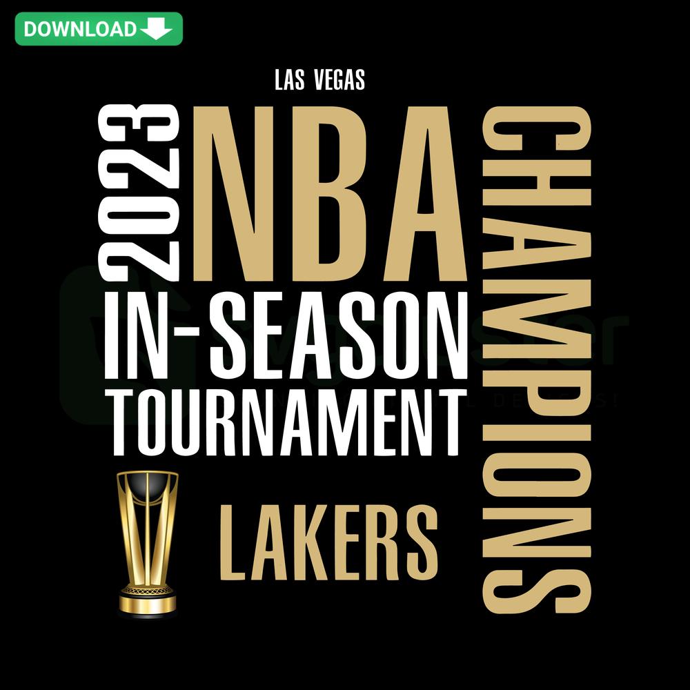 Lakers In Season Champions 2023 SVG: NBA Basketball, Purple & Gold Design, SVG File Collection, Digital Graphic