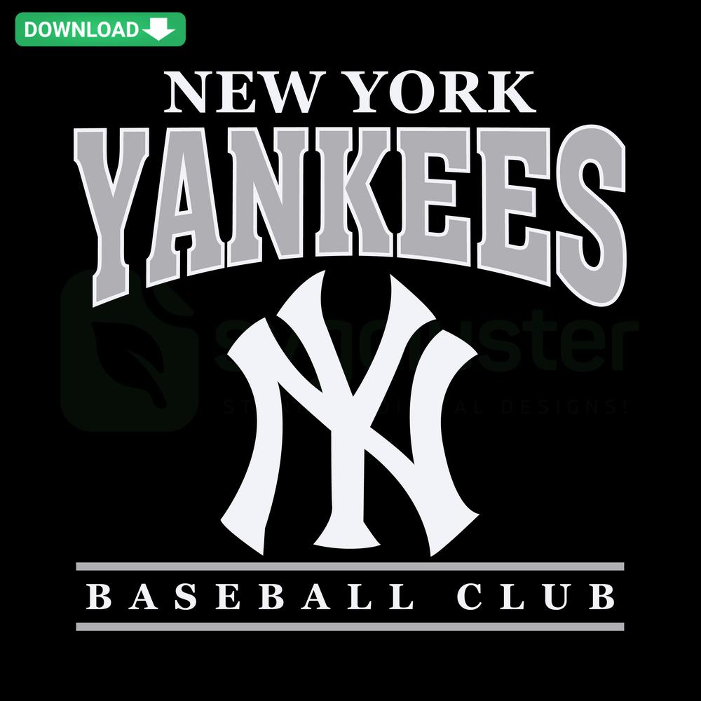 New York Yankees SVG, premium graphics featuring iconic baseball logo design in high-resolution digital format for crafts & decor.