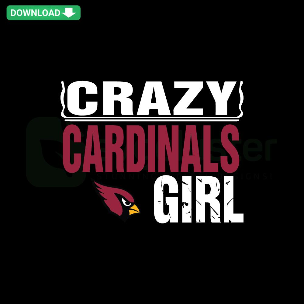 Arizona Cardinals Crazy Girl SVG Design: Vibrant Patterns for Crafting, Digital Download, Sports-Themed Graphics, Downloadable File