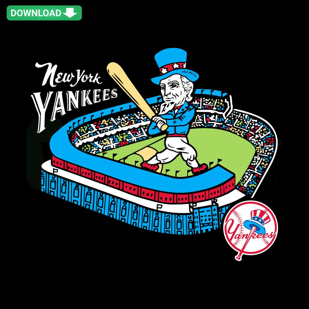 Uncle Sam New York Yankees SVG, MLB Baseball Team Logo, Premium SVG for Designers, Creative Vector Art, Sport Design File