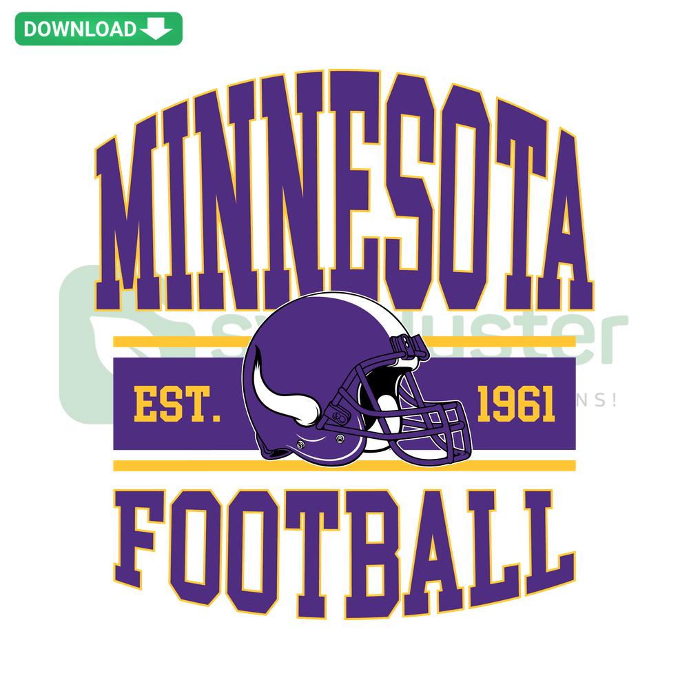 Retro Minnesota Vikings Football Helmet SVG, Vintage Sports Clipart, Digital Download, Football Fan SVG Design, Editable Vector Graphic