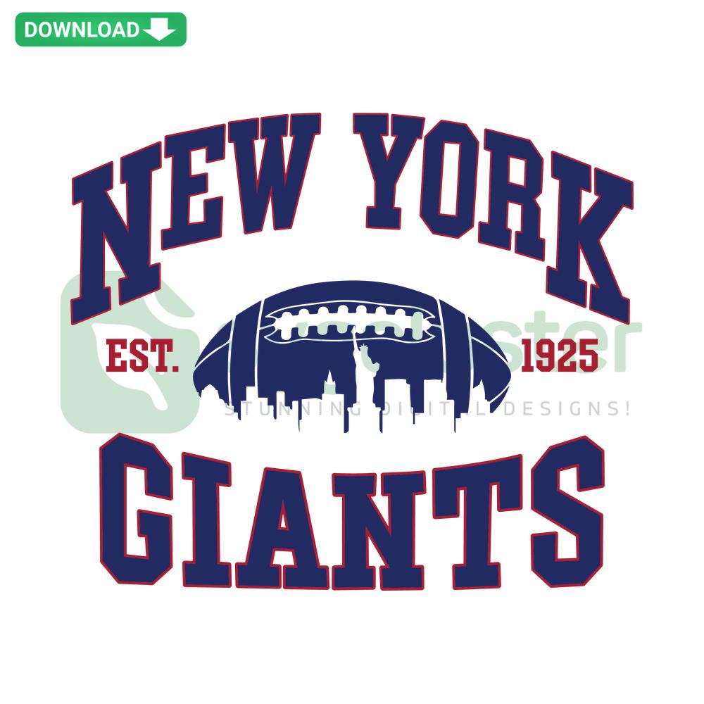 New York Giants Football SVG Design, Cricut Ready, Digital Download, Team Logo, NFL Craft File, Perfect for DIY Projects