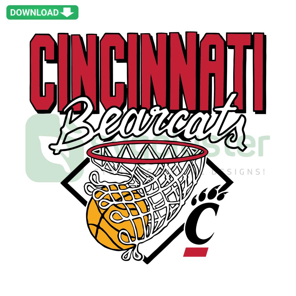 Cincinnati Bearcats Basketball SVG Collection, NCAA Team Logos, Digital Download, Sports Graphics for Cricut or Silhouette Use.