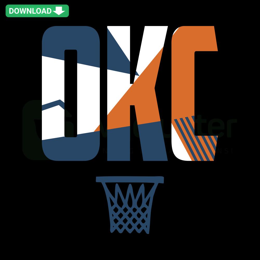 Retro Oklahoma City Basketball NBA Team SVG, vintage thunder logo, SVG Design Resources for crafting, cutting, and printing