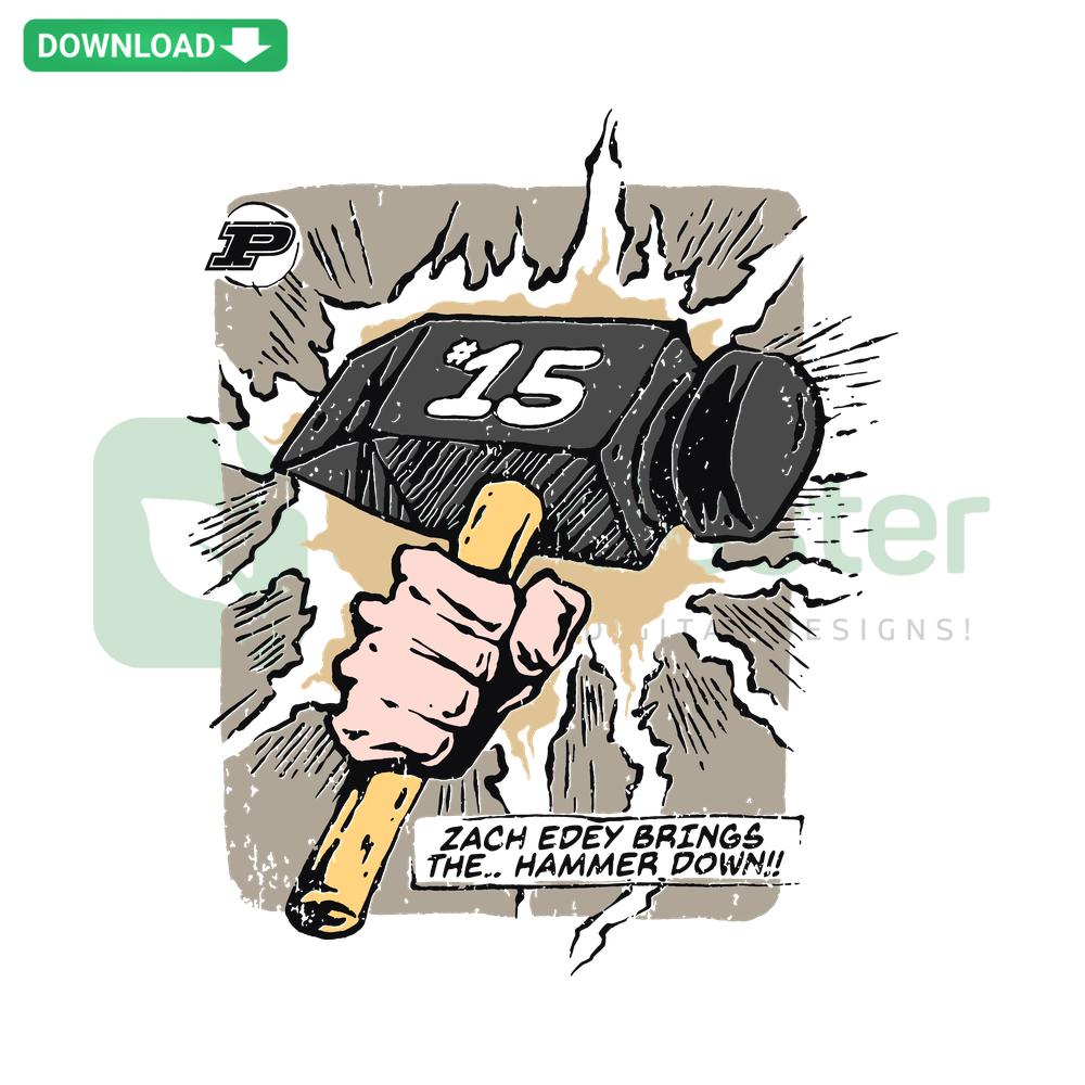 Zach Edey Purdue Boilermakers SVG Design: Basketball Star Slam Dunk, Perfect for Scrapbooking Enthusiasts, Sports-Themed Crafts