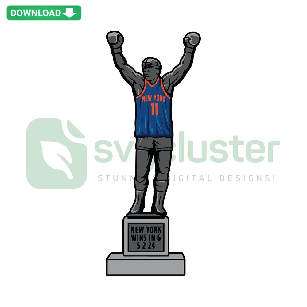SVG digital design featuring iconic New York Knicks Win In 6 slogan, ideal for crafting and support apparel decoration.