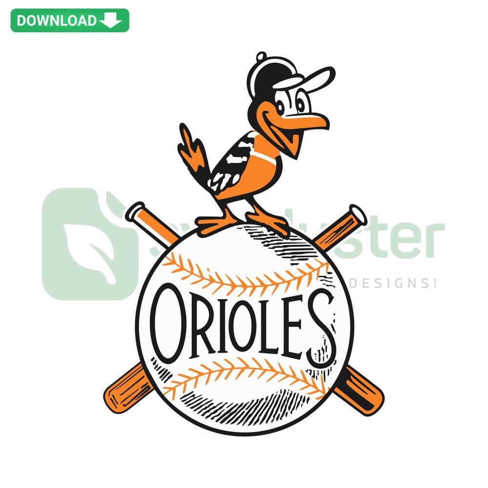 Baltimore Orioles Bird Baseball SVG, MLB Team Scrapbooking Design, Vector Graphics for Crafts