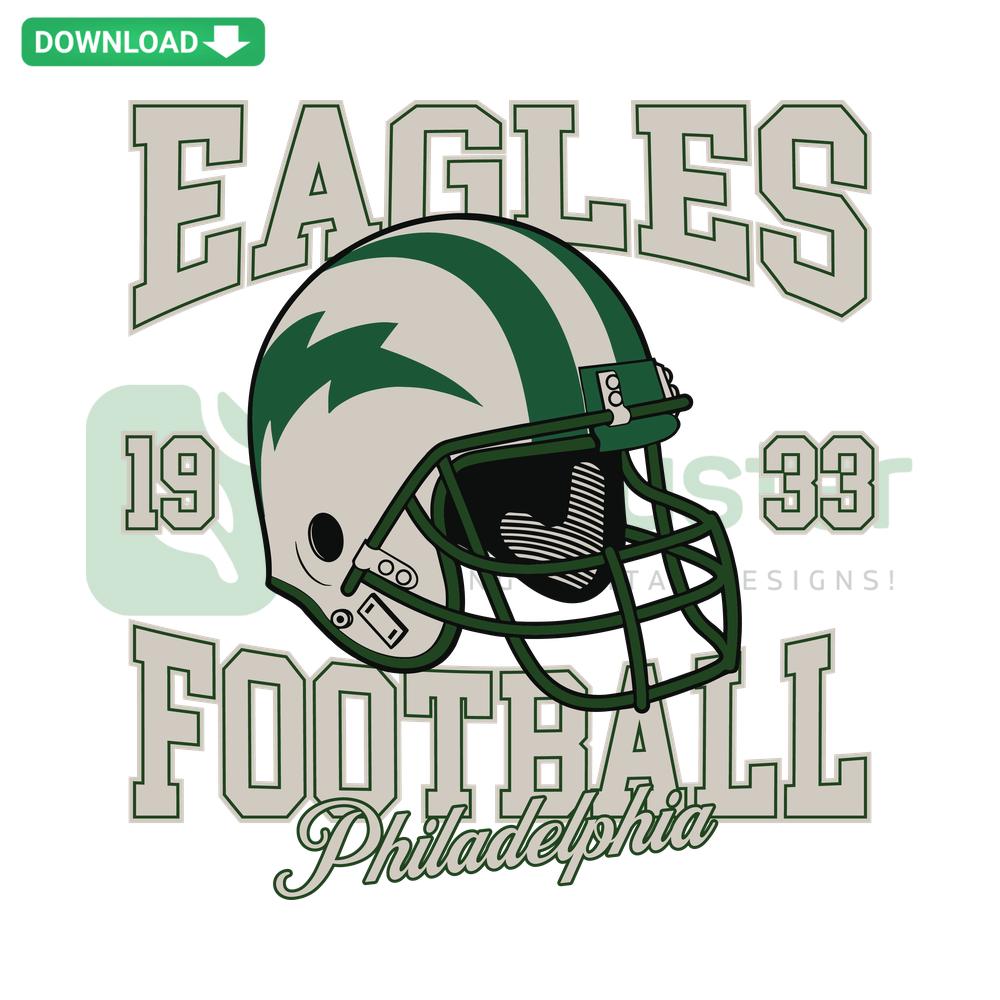 Philadelphia Eagles football helmet SVG clip art, digital download, showcases sleek helmet design in team colors.
