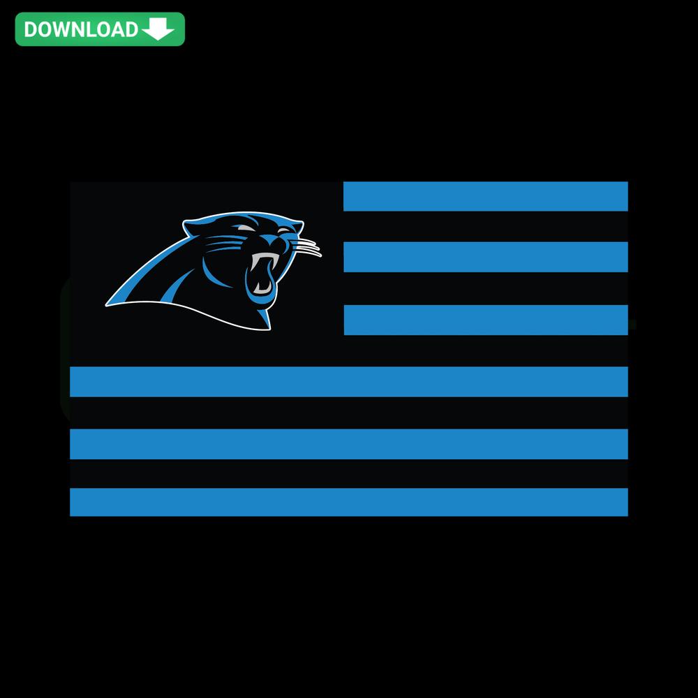 Carolina Panthers SVG Cricut Download: Team flag design, perfect templates for crafting personalized cards.