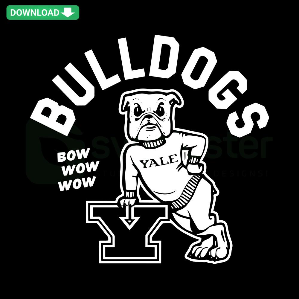 Vintage 1970s Yale Bulldogs Mascot SVG, Editable for Cricut, Classic College Team Design, Retro Digital Download