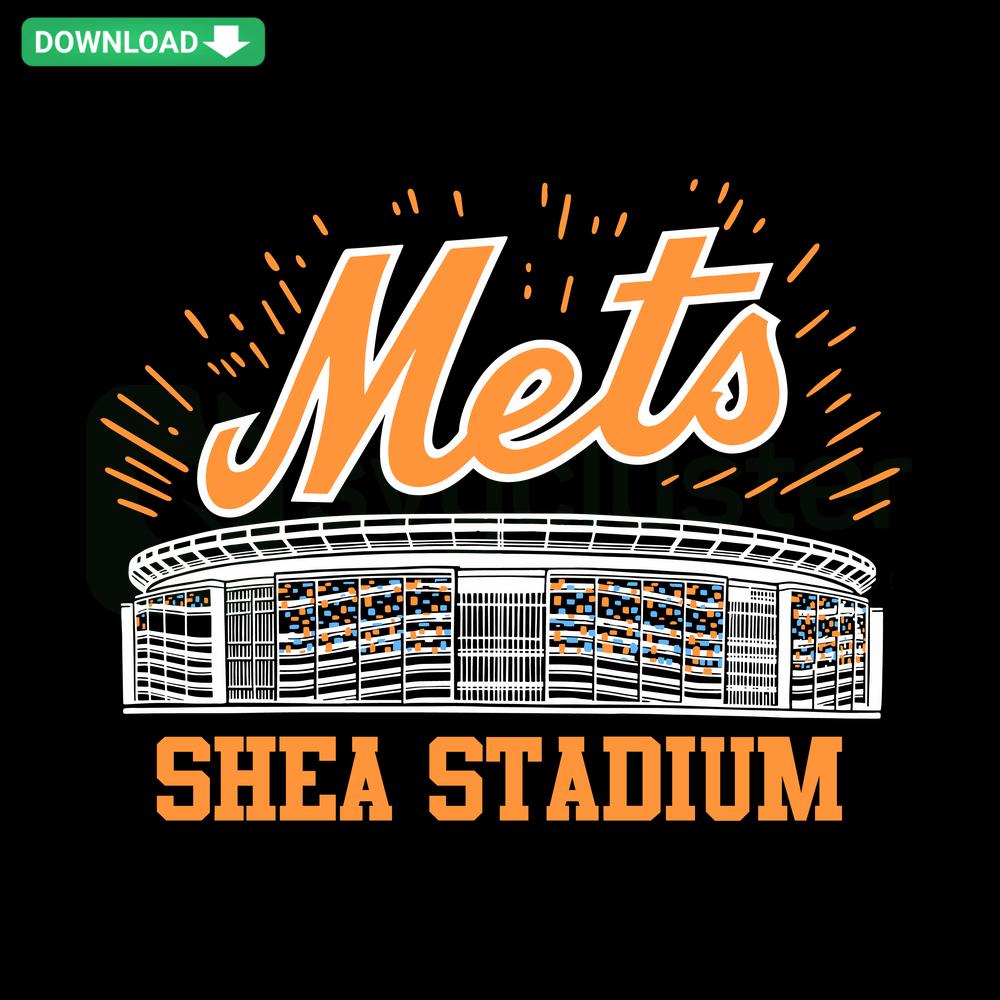 Shea Stadium Mets SVG Design, Digital Download, Unique SVG Art featuring vibrant colors, perfect for Mets fans and crafters.