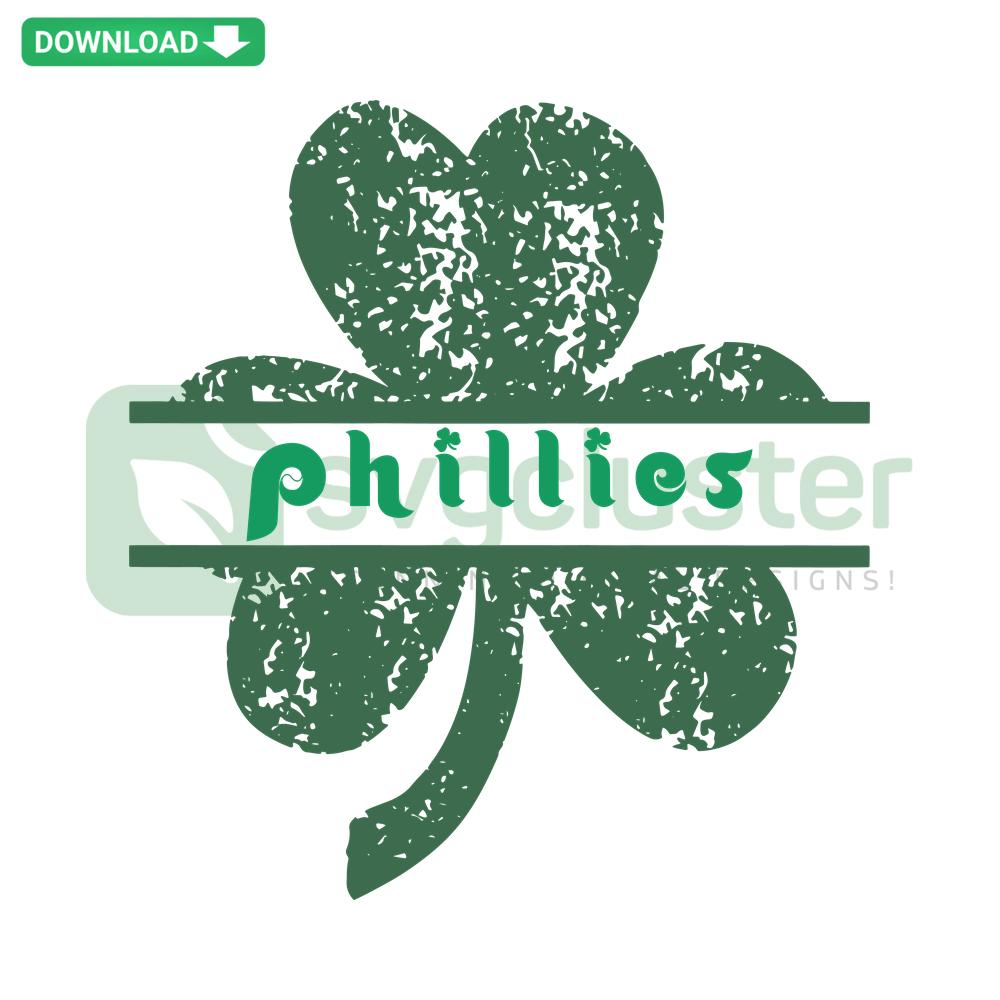 St Patricks Day Phillies Baseball SVG: Shamrock Design, Editable File, Perfect for Cricut, Festive Holiday Sports Crafting